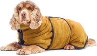 Lucky Paws Kutyafürdőköpeny XXL Okker - Duplarétegű, Ultraabszorbens Fürdőlepedő 4