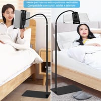 Suport de podea flexibil Lucky Trip cu gât de lebădă și rotație la 360 de grade pentru iPad Mini, Air, Pro, iPhone și tablete de 4,5-12,9 inchi 3