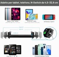 Suport de podea flexibil Lucky Trip cu gât de lebădă și rotație la 360 de grade pentru iPad Mini, Air, Pro, iPhone și tablete de 4,5-12,9 inchi 5