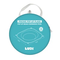 LUDI Pop-Up detský bazénik na pláž – tyrkysový, s prenosnou taškou a upevňovacími kolíkmi, jednoduchá montáž, od 10 mesiacov 2