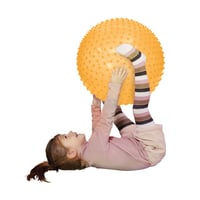 Minge motorie LUDI XXL - diametru 45 cm - Textură pentru masaj și denivelări moi - Babygym - Jucărie de interior și exterior - De la 2 ani - Galben 4