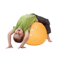 Minge motorie LUDI XXL - diametru 45 cm - Textură pentru masaj și denivelări moi - Babygym - Jucărie de interior și exterior - De la 2 ani - Galben 3