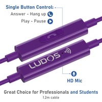 USB-C slúchadlá s mikrofónom LUDOS OMNITONE – fialové 4