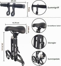 Scaun de bicicletă pentru copii Lueirltoy cu montare în față, pentru mountain bike, cu cotieră, pentru copii de 2-5 ani, max. 22 kg, nu este compatibil cu biciclete electrice și biciclete de cursă 3