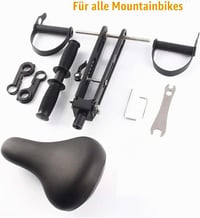 Scaun de bicicletă pentru copii Lueirltoy cu montare în față, pentru mountain bike, cu cotieră, pentru copii de 2-5 ani, max. 22 kg, nu este compatibil cu biciclete electrice și biciclete de cursă 6