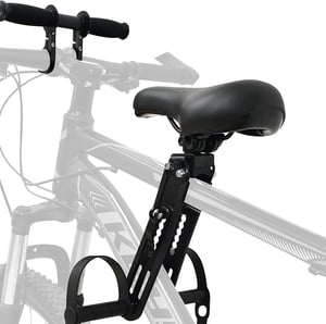 Detská cyklosedačka Lueirltoy na prednú montáž pre horské bicykle, s opierkami na ruky, pre deti od 2 do 5 rokov, do 22 kg, nevhodná pre elektrobicykle a cestné bicykle