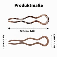 LUFFLOK francuska ukosnica, U-oblik, elegantna velika ukosnica, izdržljiv ukras za kosu, set od 6 komada u više boja 2