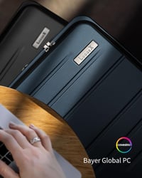 LUGGEX Kemény PC Kézipoggyász Laptoprekesszel 55cm Kék Bővíthető 8