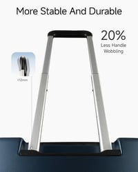 LUGGEX Kemény PC Kézipoggyász Laptoprekesszel 55cm Kék Bővíthető 6