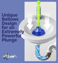 Luigi's Nagy Mosogató Duguláselhárító Pumpa - Műanyag Lefolyótisztító Eszköz Mosogatóhoz 3