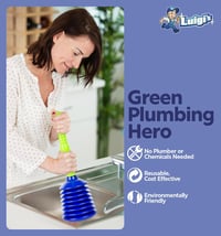 Luigi's Nagy Mosogató Duguláselhárító Pumpa - Műanyag Lefolyótisztító Eszköz Mosogatóhoz 7
