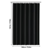 Sprchový záves LUKDUNG PEVA s 12 krúžkami – čierny – 180x180 cm 2