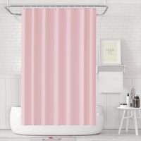Perdea de duș LUKDUNG 180x180 cm din material PEVA, rezistentă la mucegai, impermeabilă, lavabilă, pentru cadă, cu 12 inele incluse, roz 1