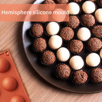 LUKIUP 3 darabos gömb szilikon forma készlet, 15 lyukas csokoládé és mousse forma 7