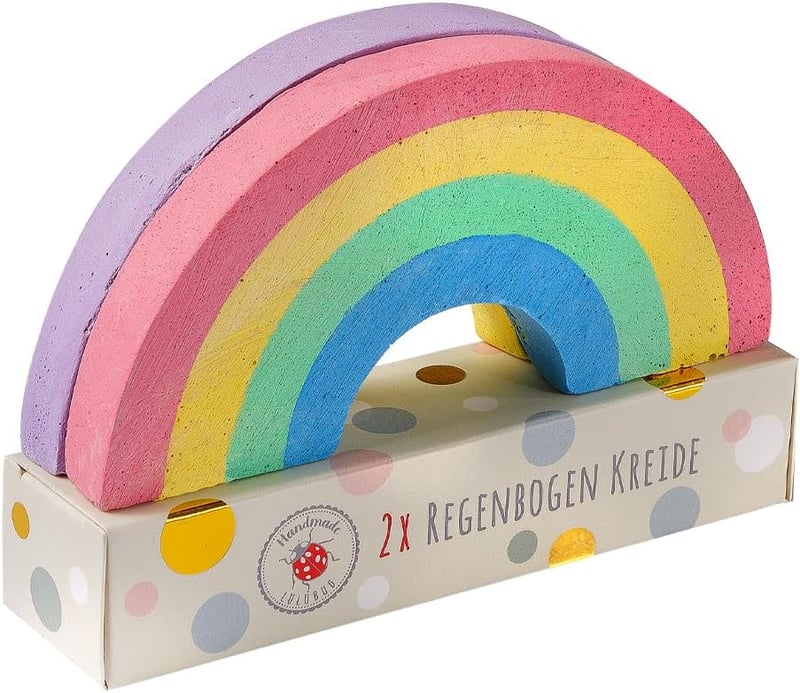 Lulubug Szivárvány Krétakészlet Gyerekeknek - Kültéri Festő és Írókréta Szett