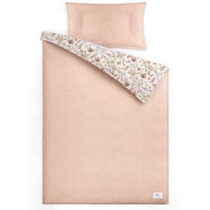 lulumoon Dječja posteljina 100x135 cm - Navlaka za poplun 100x135 + Jastučnica 40x60 cm Pamučni muslin Oeko-TEX standard Lagana Udobna