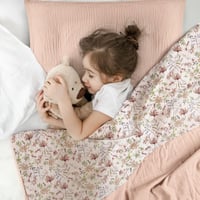 lulumoon Dječja posteljina 100x135 cm - Navlaka za poplun 100x135 + Jastučnica 40x60 cm Pamučni muslin Oeko-TEX standard Lagana Udobna 4