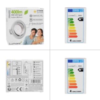 abalando GmbH Lumare süllyesztett LED spot 4W, extra lapos 27mm, Ø75mm, fehér szögletes, 2700K meleg fehér, 230V IP44 fürdőszobába 6