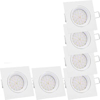 abalando GmbH Lumare süllyesztett LED spot 4W, extra lapos 27mm, Ø75mm, fehér szögletes, 2700K meleg fehér, 230V IP44 fürdőszobába 1