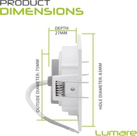 abalando GmbH Lumare süllyesztett LED spot 4W, extra lapos 27mm, Ø75mm, fehér szögletes, 2700K meleg fehér, 230V IP44 fürdőszobába 2