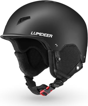 LUMDEER skijaška kaciga s vizirom s UV 400 zaštitom - crna - 52-57 cm (M)