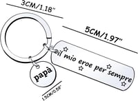 Lumengqi Kulcstartó Apának - Ezüst/Fekete Apák Napja Ajándék 6