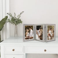 LumenTY Hármas Képkeret Összecsukható 10x15 cm Fali Asztali Dekoráció Esküvői Ajándék 3