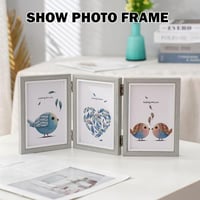 LumenTY Hármas Képkeret Összecsukható 10x15 cm Fali Asztali Dekoráció Esküvői Ajándék 4