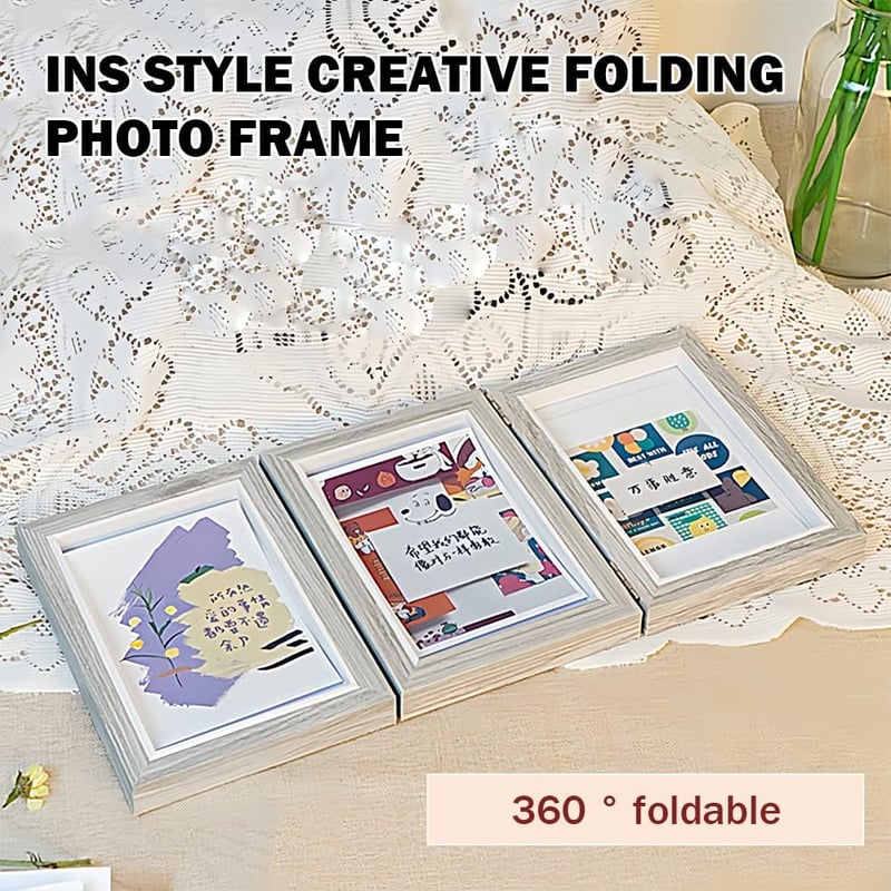 LumenTY Hármas Képkeret Összecsukható 10x15 cm Fali Asztali Dekoráció Esküvői Ajándék