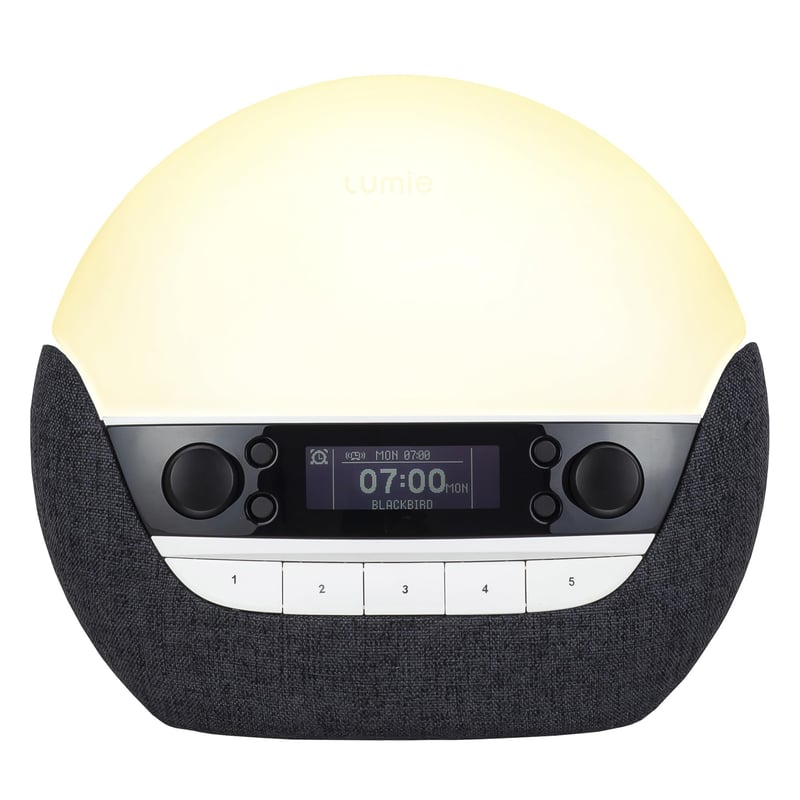 Ceas deșteptător cu lumină Lumie Bodyclock Luxe 750DAB cu radio DAB și Bluetooth