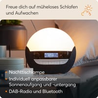 Ceas deșteptător cu lumină Lumie Bodyclock Luxe 750DAB cu radio DAB și Bluetooth 2