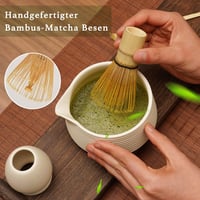 LUMIN TUTU Matcha szertartás készlet fehér - kefe, kanál, tál és tartó 2