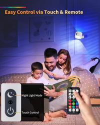LuminexDesigns LED fali lámpa 2db RGB távirányítós dimmer akkumulátoros - 2er, White 3
