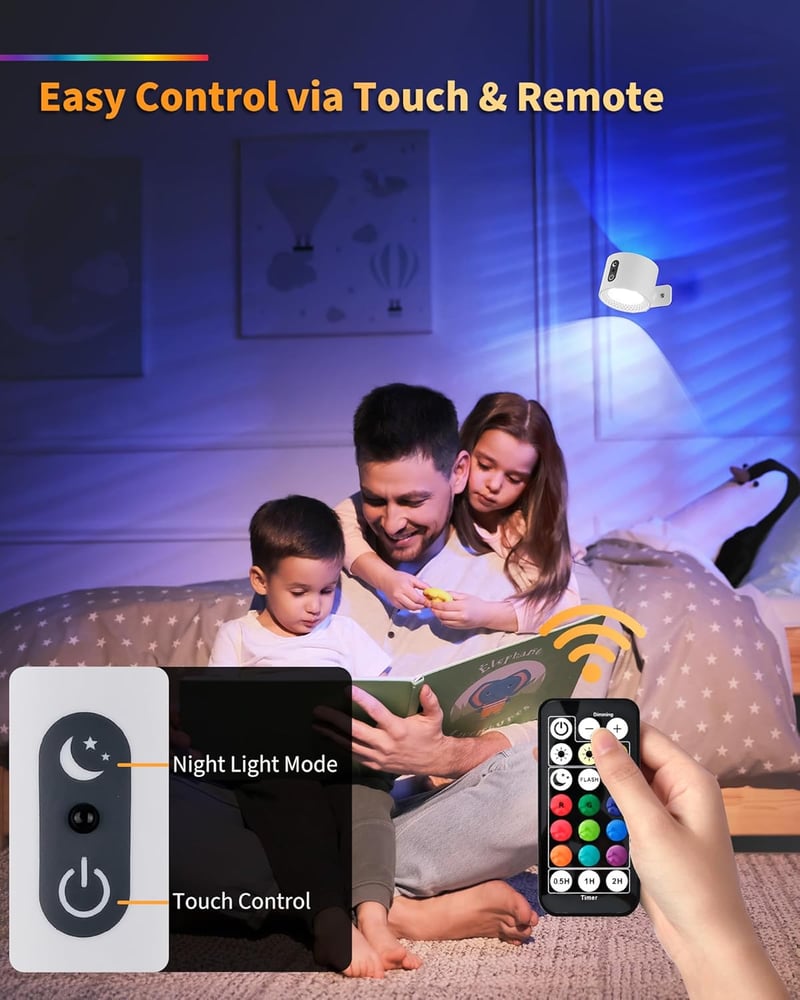 LuminexDesigns LED fali lámpa 2db RGB távirányítós dimmer akkumulátoros - 2er, White