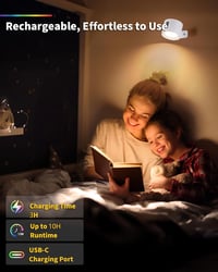 LuminexDesigns LED fali lámpa 2db RGB távirányítós dimmer akkumulátoros - 2er, White 4