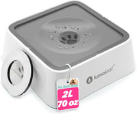 LumoLeaf 2L Kutyaivó Tál Szűrővel, Utazó Vízadagoló Kutyáknak - 2L Grey 1