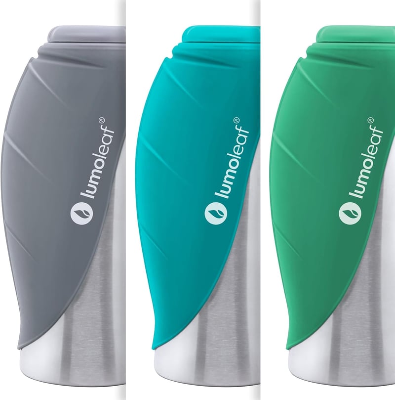 LumoLeaf 800ml Kutyaivó Palack Utazáshoz, Rozsdamentes Acél Vízpalack Szürke - gray