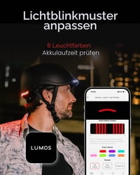 Inteligentná cyklistická prilba Lumos Nyxel s LED svetlami a smerovkami, farba Flux, veľkosť M (obvod hlavy 55 – 59 cm), ovládateľná cez aplikáciu 4