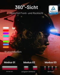 Inteligentná cyklistická prilba Lumos Nyxel s LED svetlami a smerovkami, farba Flux, veľkosť M (obvod hlavy 55 – 59 cm), ovládateľná cez aplikáciu 2