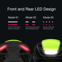 Cască de ciclism Lumos Ultra MIPS cu lumină LED față-spate, semnalizator, stop pe frână, Bluetooth, unisex, Limeflux, mărimea XL 2