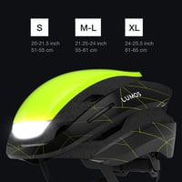 Cască de ciclism Lumos Ultra MIPS cu lumină LED față-spate, semnalizator, stop pe frână, Bluetooth, unisex, Limeflux, mărimea XL 6