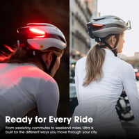 Inteligentná cyklistická prilba Lumos Ultra s predným a zadným LED svetlom, brzdovým svetlom a Bluetooth pripojením pre dospelých / iba prilba 5