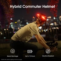 Inteligentná cyklistická prilba Lumos Ultra s predným a zadným LED svetlom, brzdovým svetlom a Bluetooth pripojením pre dospelých / iba prilba 4