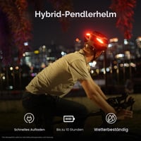Inteligentná cyklistická prilba Lumos Ultra s predným a zadným LED svetlom, smerovkami, brzdovým svetlom, Bluetooth pripojením, popolavo sivá, veľkosť M-L 5