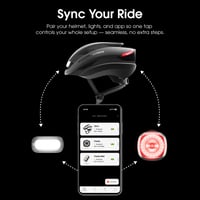 Inteligentná cyklistická prilba Lumos Ultra s predným a zadným LED svetlom, smerovkami, brzdovým svetlom, Bluetooth pripojením, Charcoal Black, veľkosť M-L 4