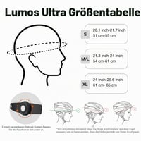 Inteligentná cyklistická prilba Lumos Ultra s predným a zadným LED svetlom, smerovkami, brzdovým svetlom, Bluetooth pripojením, popolavo sivá, veľkosť M-L 7