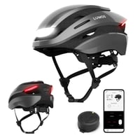 Inteligentná cyklistická prilba Lumos Ultra s predným a zadným LED svetlom, smerovkami, brzdovým svetlom, Bluetooth pripojením, popolavo sivá, veľkosť M-L 1