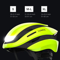 Inteligentná cyklistická prilba Lumos Ultra MIPS | Predné a zadné LED svetlo | Smerovky | Brzdové svetlá | Bluetooth | Electric Lime | Veľkosť M-L | Pánska 6