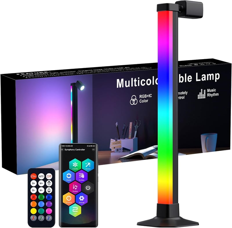 Lumtang 43 cm RGB LED Fénysáv - Zenére Szinkronizáló Hangulatvilágítás, USB Asztali Lámpa, Gamer Háttérfény TV-hez, Olvasólámpa 16 Millió Sz