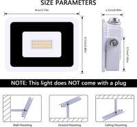 Lumtang LED Reflektor 10W 1000lm IP66 Vízálló Kültéri Lámpa - Hideg Fehér Fényű Fényvető Kerthez, Udvarhoz, Garázshoz, 120° Szögű Világítás 3